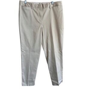 Orvis Women's Wrinkle Free Cotton Chinos Trouser Dress Pants 16 Khaki Ankle 2FXP